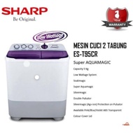 MESIN CUCI SHARP 9KG 2 TABUNG.SHARP MESIN CUCI 9KG 2 TABUNHG