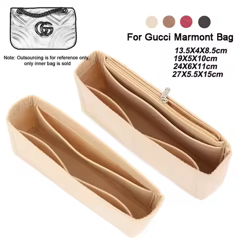 Felt Cloth Bag liner Multi-functional Travel Insert Bag Makeup Organizer Shape lined Bag Super Cosme