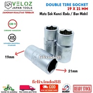 MATA Veloz Car Tire Wheel Wrench 19 x 21 mm 1/ 2 inch Double Tire Socket Socket Reversible 19x21mm