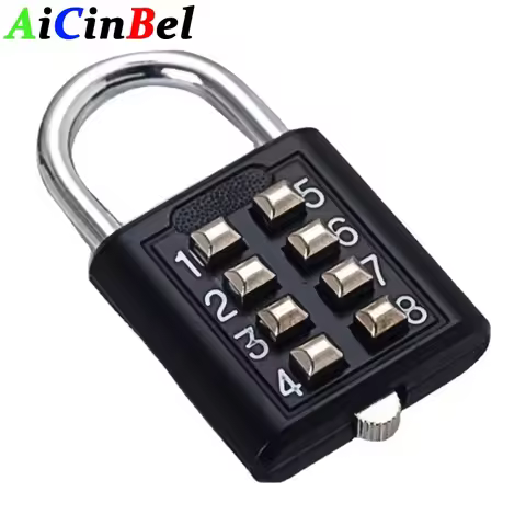 8 Digits Password Code Combination Padlock Zinc Alloy Suitcase For Luggage Travel Code Smart Lock Co