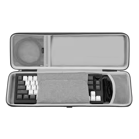Geekria Hard Carrying Case Compatible with Keychron K6, Nuphy Halo65 Keyboards and Mouse Combo, Trav