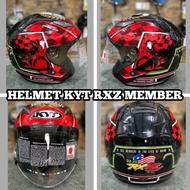 HELMET KYT HELLCAT RXZ MEMBER SINGLE VISOR OPEN FACE ( L / XL / XXL )
