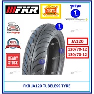 FKR JA120 120/70-12 , 130/70-12 TAYAR SCOOTER TYRES ( TUBELESS ) [ TAYAR 2023/2024 ] - TYRE SCOOTER