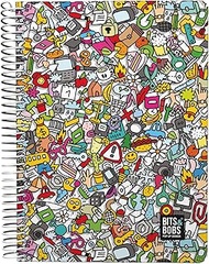 Grafoplas Quarter Notebook, 80 Squared Sheets, 4 x 4, 90 g, Plastic Cover, Spiral Bound, Design Coll