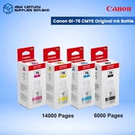 Canon GI-76 Black / Cyan / Magenta / Yellow (135ml) Refill Ink Bottle For Printer Canon GX5570 GX607