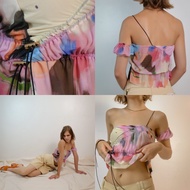 Try_yorata | Blursday Michelin top Mini lettuce top Blue lace Legging Skants เสื้อกล้าม เสื้อครอปสาย