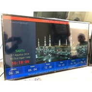 JAM DIGITAL MASJID UZMA [JAM SHOLAT MODERN DINAMIS/ TAMPILAN TV LED PC