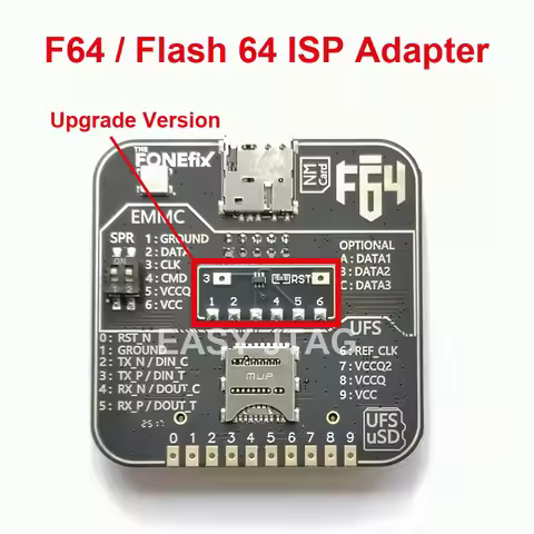 100% original F64 Flash 64 Ultra Lite Box ISP Adapter