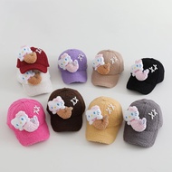 Children's Lamb Fleece Baseball Cap With 3D Cartoon Pattern For Boy And Girls Hats Suitable For 2-7 