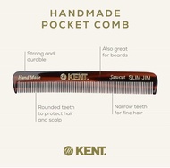 หวี KENT รุ่น SLIM JIM Handmade 119mm Mens Pocket Comb Fine Hair