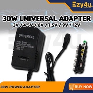 Universal Adjustable 3-12V AC DC Power Supply Adaptor 30W 2.5A Charger Adaptor + 6 Plugs Adapter YC668