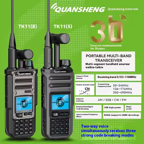 Quansheng TK11 8 Walkie Talkie TK11(5) Taiko Kong TK11(8) 10W TK11 (8) Spectrum Analyzer Dual Receiv