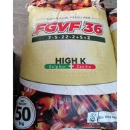 50KG BAJA FGVF 36 (COMPOUND FERTILIZER) HIGH K SULPHUR + ZEOLITE