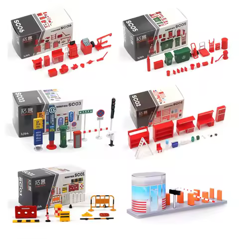 XCARTOYS 1/64 Can Oil Drum Car Maintenance Tools SC05 Garage Tools Accessories Set SC06 Car Model Sc