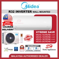 [West Malaysia] Midea R32 Inverter Air-conditioner Xtreme Save MSXS AIRCOND 1.0HP 1.5HP 2.0HP 2.5HP Courier Delivery