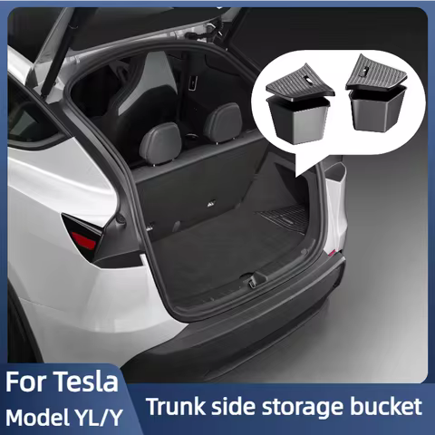 For New Tesla Model YL/Y Car Trunk Side Storage Box Cover Plate Organizer Car Trunk Side Storage Box
