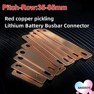 GAOXI75 Bus Bars Connector, Flat Red Copper Battery Busbar,  M6 screw holes Red Copper Nickel Plate 
