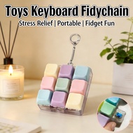 Relief Party Toys Fidget Keyboard Fidget Keychain Keyboard Key Fidget 9-key Keyboard Toys