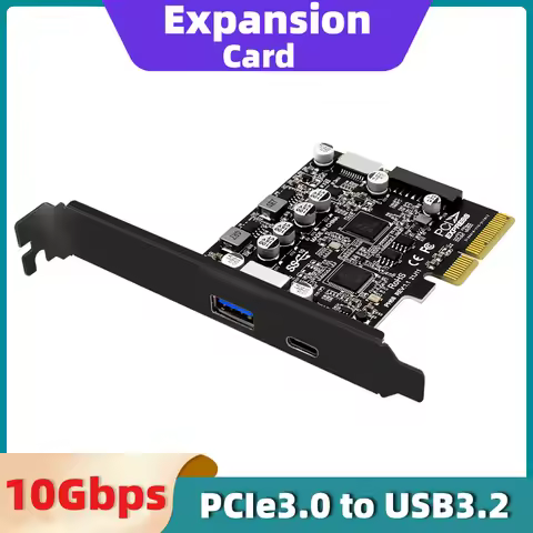 PCIE3.0 to USB3.2 Adapter Card Type-C Front 10Gbps PCI Express PCI-E USB 3.2 Controller Add on Card 