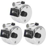 3 Pack Clicker Counter, 4-Digit Metal Hand Counter clicker, Mechanical Pitch Counter, Tally Counter 