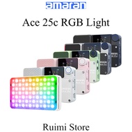 Aputure Amaran Ace 25c Pocket RGB LED Video Light: Full-Color 2300K - 10000K Adjustable, 4500mAh Bat