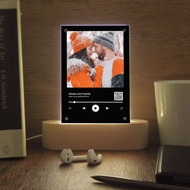 情人節禮盒 情侶照片小夜燈 spotify相框 結婚周年紀念情人節禮物