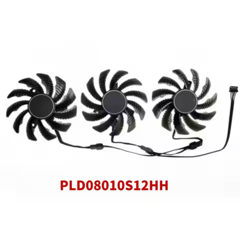 77MM PLD08010S12HH DC12V 0.35A Graphics Card Cooling Fan for GIGABYTE Radeon RX 5500 XT RX 5600 XT R