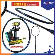 MAXBOLT NEZER X 19 RAKET BADMINTON ORIGINAL - PKT MBS, BLACK GREEN