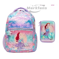 Australian Ariel backpack and pencil case mermaid school bag for primary Children school bag for pri