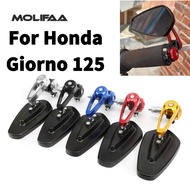 For Honda Giorno 125 Motorcycle Scooter Blue Glass Handlebar Aluminum Rearview Mirror Retro Handle B