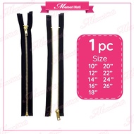 1pc Zip Jacket Zipper 5YG / Size 10", 12", 14", 16", 18", 20", 22", 24" & 26"