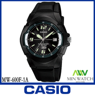 นาฬิกา รุ่น MW-600F CASIO นาฬิกาข้อมือผู้ชาย สายเรซิน รุ่น MW-600F-1AดําMW-600F-2Aนำ้เงิน MW-600F-7A