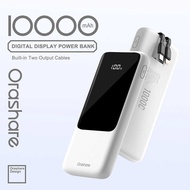 Orashare Oh10 10000Mah Powerbank Built-In Cable Large Screen Digital LED Display Powerbank