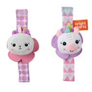 BRIGHT STARTS - RATTLE & TEETHE WRIST PALS [UNICORN & LLAMA , MONKEY & ELEPHANT] 0M+