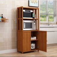 A&0008廚房置物架 收納架 微波爐置物架 餐邊櫃 茶水櫃 電器烤箱帶門櫥櫃 Kitchen shelf