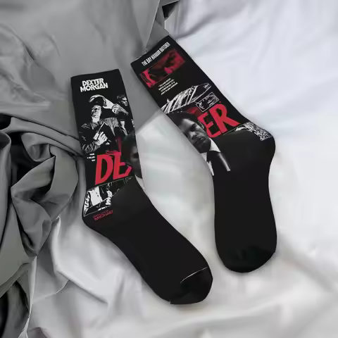 Dexter Morgan Socks Character Funny Stockings Spring Anti Skid Unisex Men Socks Soft Breathable Desi