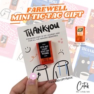 Resign Farewell Gift Mini Tic Tac | Thank You Goodbye Card Door Gift for Colleague | Ready Stock