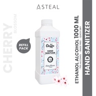 Cleanse360 Hand Sanitizer [ Liquid Refill - 1000ml / 1L ] 75% Alcohol | Cherry Blossom | Quick Dry | Rinse Free | Instant Kills Germs Bacterials Virus