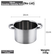 KUWUBIANJING | Small Single Serving Stainless Steel Hotpot Pot With Ears