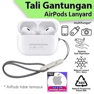 [COD] (Free Sticker) Lanyard Tali Gantungan In Case AirPods Pro Nilon TPU ABS Grey Universal Rope in