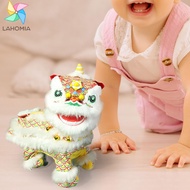 lahomia Electric Lion Dance Toy Lunar New Year Cute Festive Atmosphere Toy Dance Lion Doll Figure Shaking Head Animals for Kids Gifts