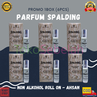 PROMO 6Pcs (1Box) PARFUM SPALDING 6ML AHSAN NON ALKOHOL ROLL ON - PARFUM SPALDING PRIA WANITA - SPAL