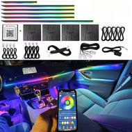 22 in 1 Led Acrylic Car Ambient Light RGB 64 213 Color Symphony Acrylic APP Streamer Atmosphere Lamp