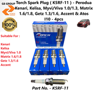 Torch Spark Plug ( K5RF-11 ) - Perodua Kenari Kelisa Myvi/Viva 1.0/1.3 Matrix 1.3/1.6 Accent & Atos