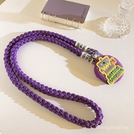 Niche INS Green Letter Robot Beg Grid Ungu Lanyard Telefon Beg Crossbody Mini Tali Rantai Universal