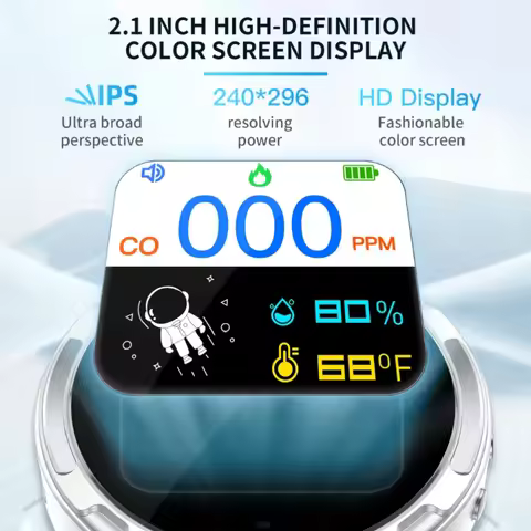 Accurate Battery Carbon Monoxide Detector With Drop Sound Cycle Alarm Easy-to- Carbon Monoxide Alarm