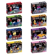 Set of 8 non-lego Among Us assembled puzzle boxes