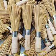 Kitchen Pot Scrubber Restaurant Hotel Dishwashing Brush Traditional Rope Wrapped Bamboo Fiber Pot Br