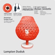 Kap Lampion Rotan, Lampu Hias DUDUK Meja, Ruang Tamu Minimalis, Kamar Tidur SINTETIS
