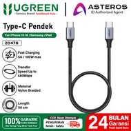 UGREEN Short Type C Powerbank Cable PD Fast Charging 60W - 100W